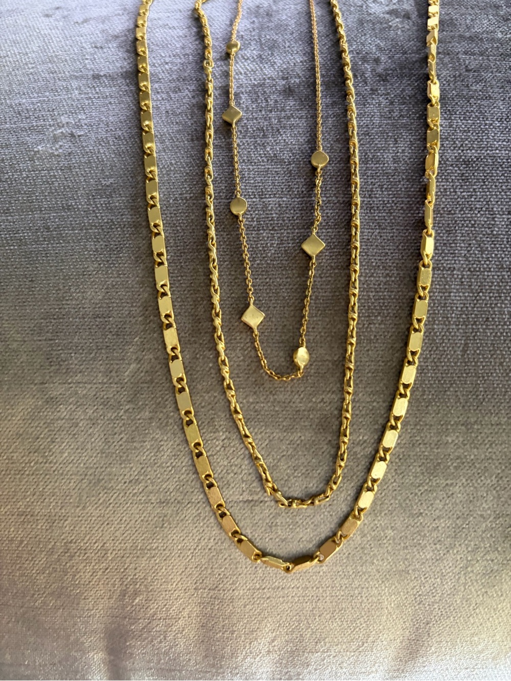 Madewell Gold Three Piece Necklace Set - Women’s Jewelry